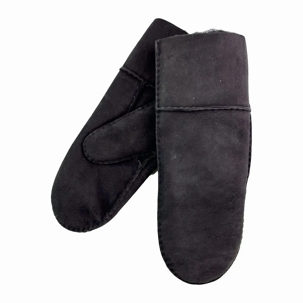 Brown Sheepskin Mittens for Men and Women