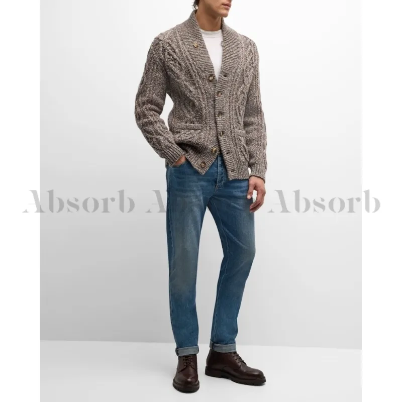 Brunello Cucinelli Cable Knit Wool Cashmere Vests & Gillets