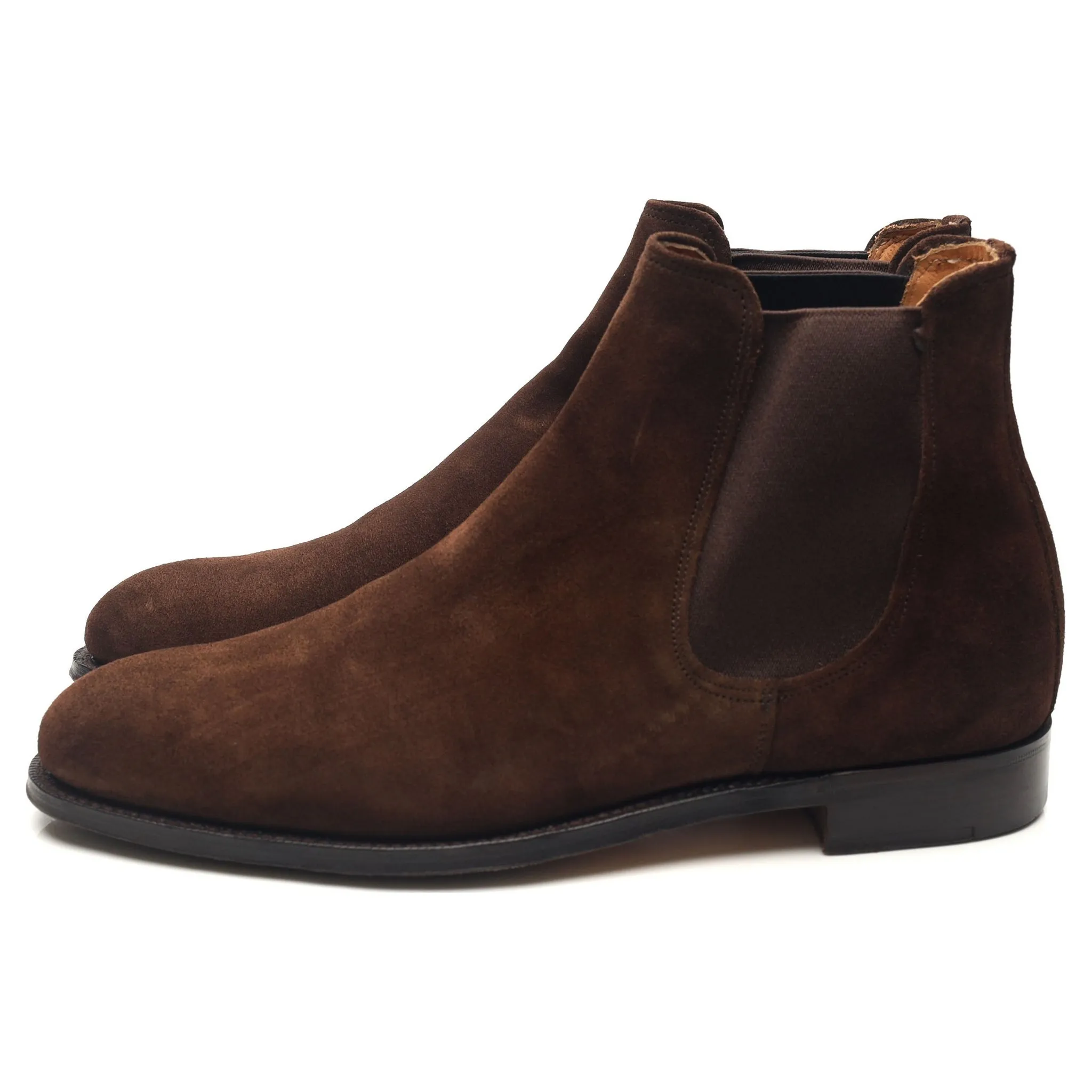 'Burghley' Dark Brown Suede Chelsea Boots UK 7.5 F