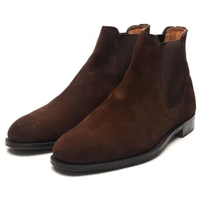 'Burghley' Dark Brown Suede Chelsea Boots UK 7.5 F