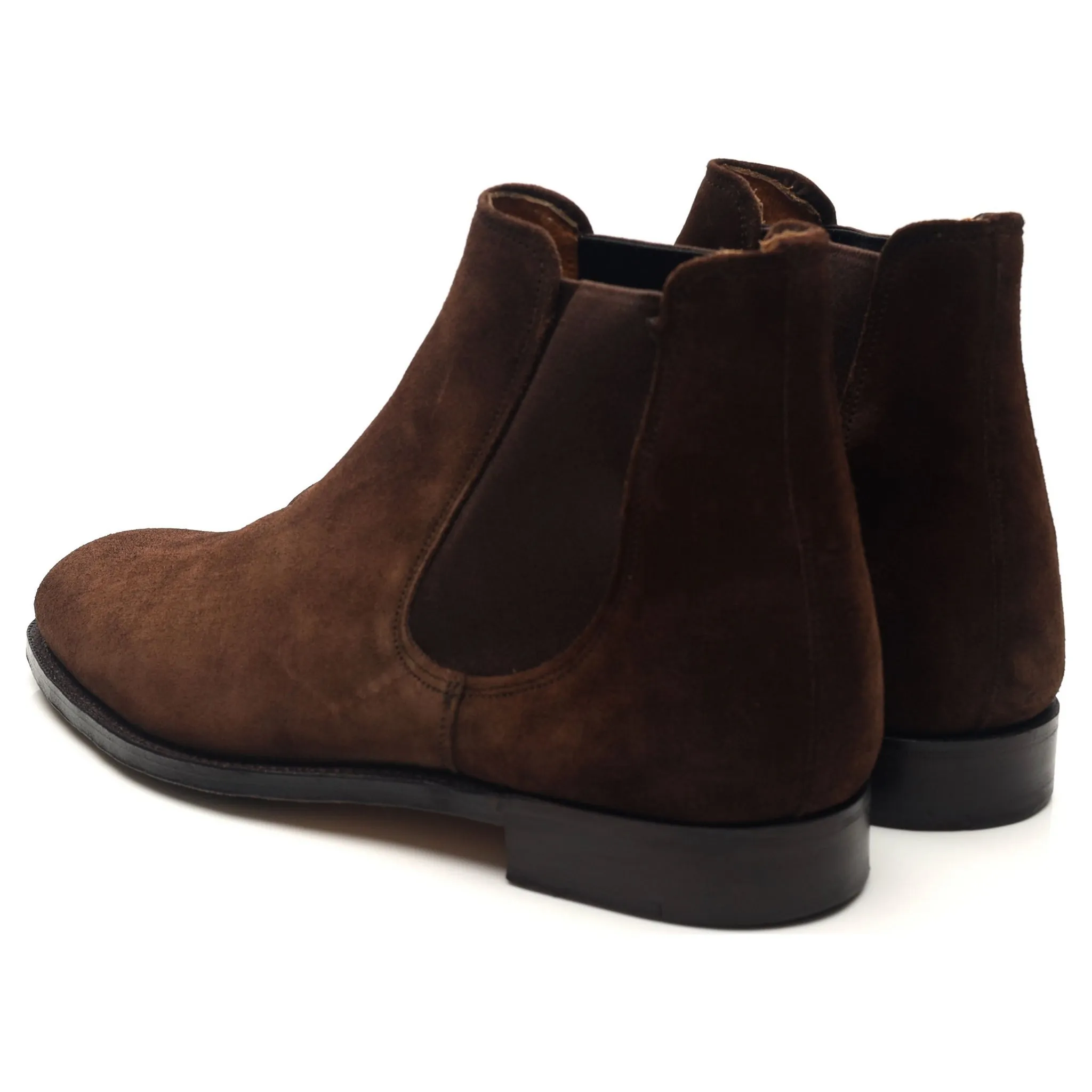 'Burghley' Dark Brown Suede Chelsea Boots UK 7.5 F