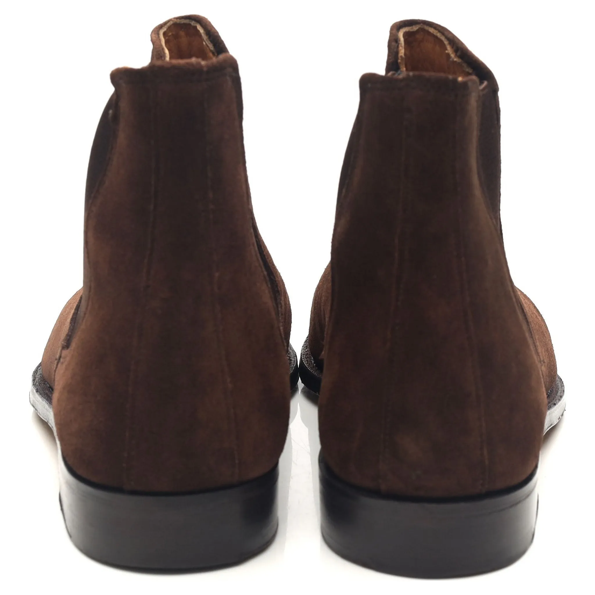 'Burghley' Dark Brown Suede Chelsea Boots UK 7.5 F