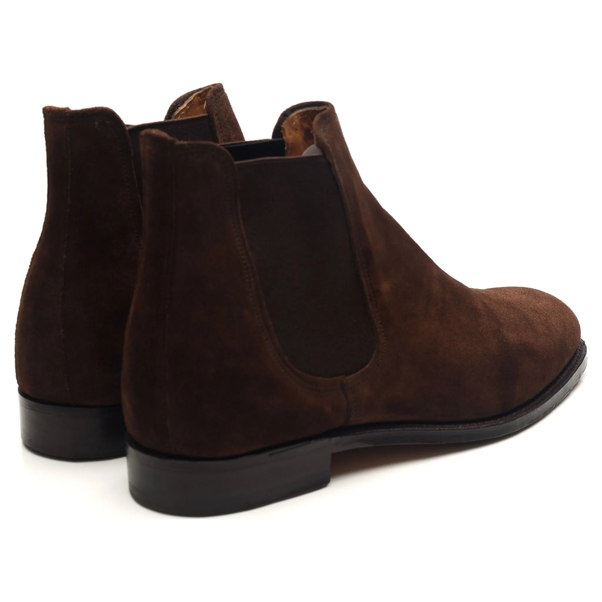 'Burghley' Dark Brown Suede Chelsea Boots UK 7.5 F