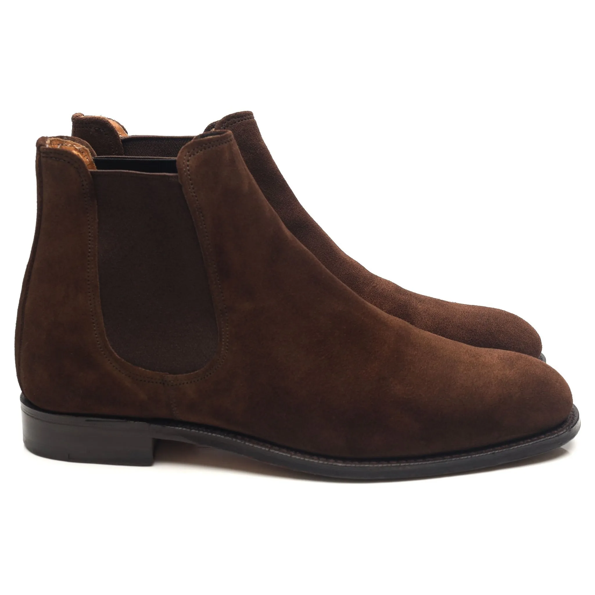 'Burghley' Dark Brown Suede Chelsea Boots UK 7.5 F