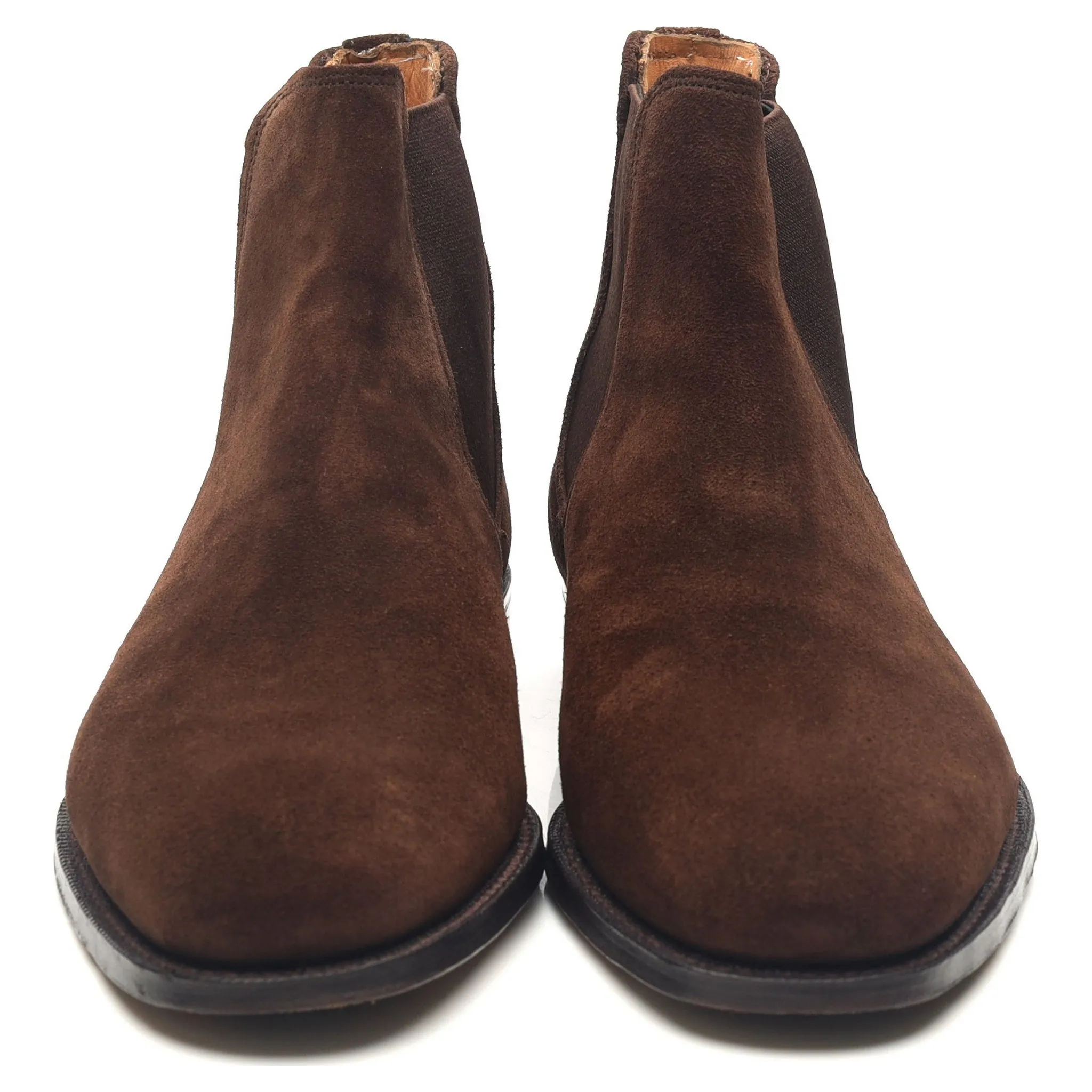 'Burghley' Dark Brown Suede Chelsea Boots UK 7.5 F