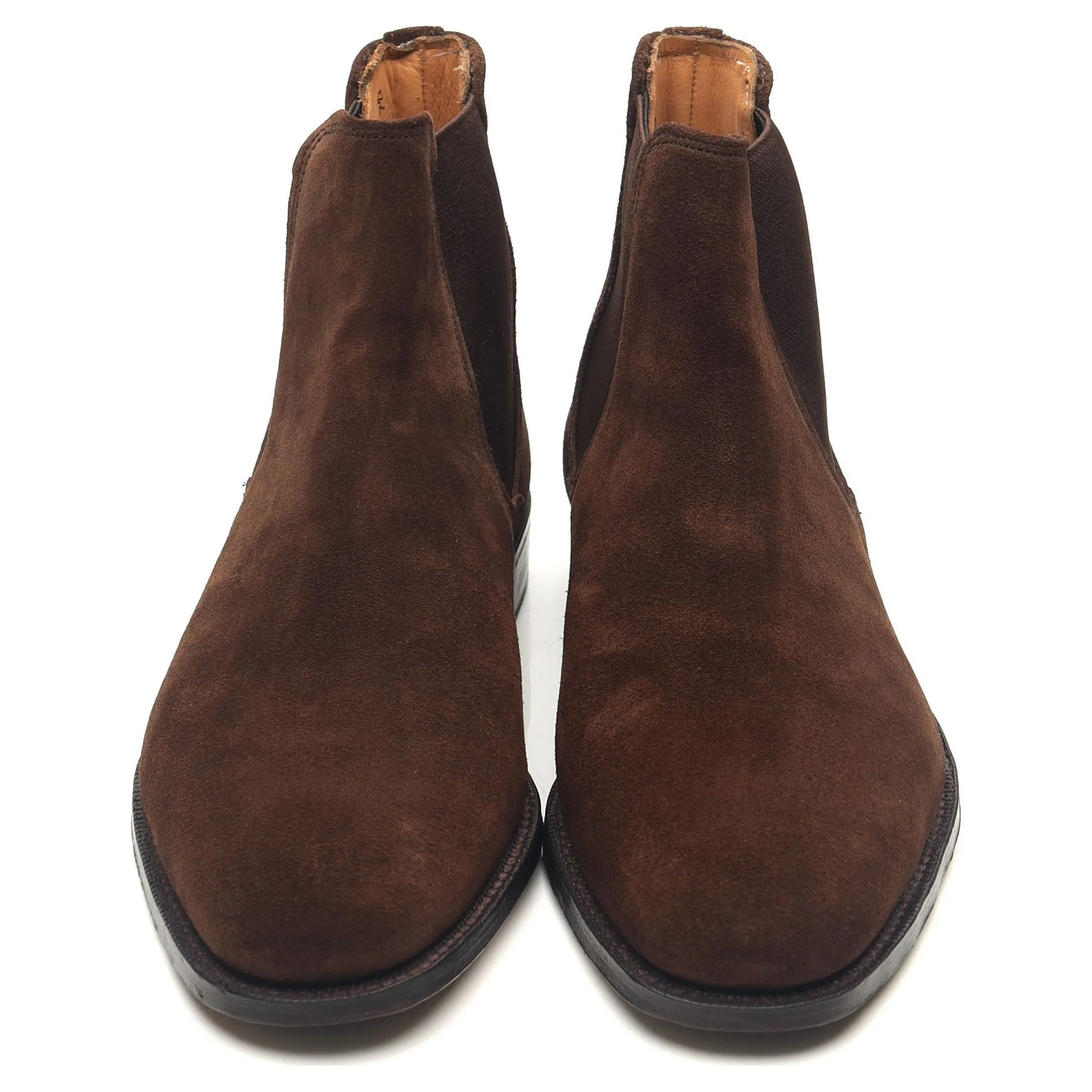 'Burghley' Dark Brown Suede Chelsea Boots UK 7.5 F