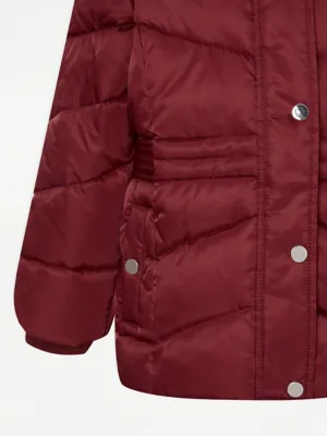 Burgundy Hooded Padded Coat | Kids | George at ASDA