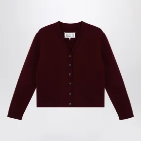 BURGUNDY WOOL CARDIGAN