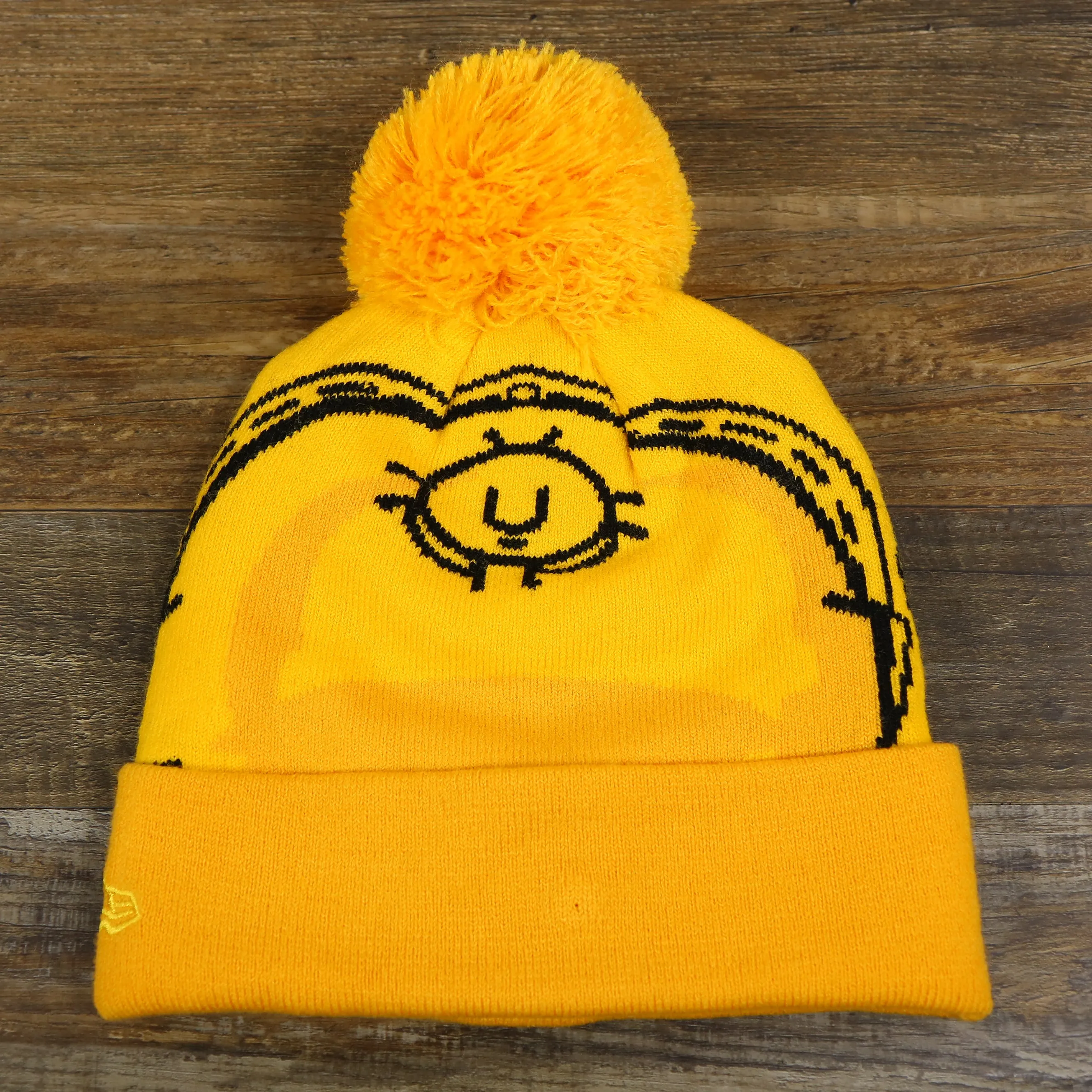 C3PO Rebel Alliance Logo Pom Pom Winter Beanie - Yellow