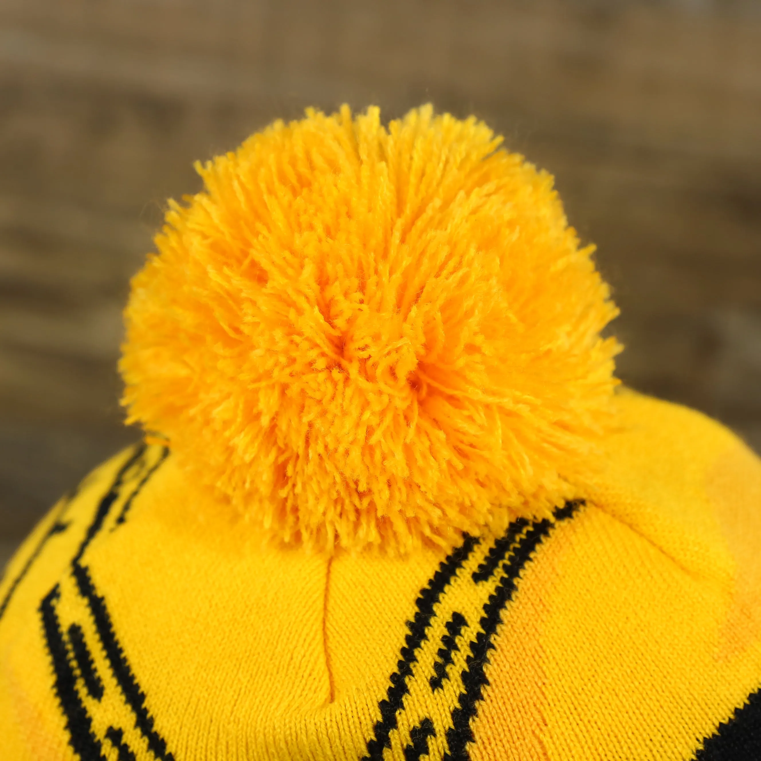 C3PO Rebel Alliance Logo Pom Pom Winter Beanie - Yellow