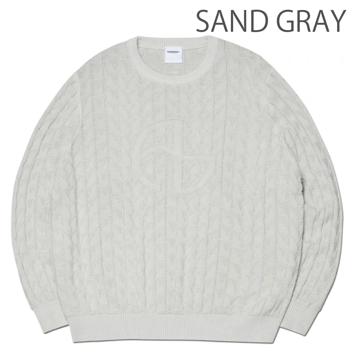 Cable Knit Unisex Street Style Long Sleeves Plain Cotton