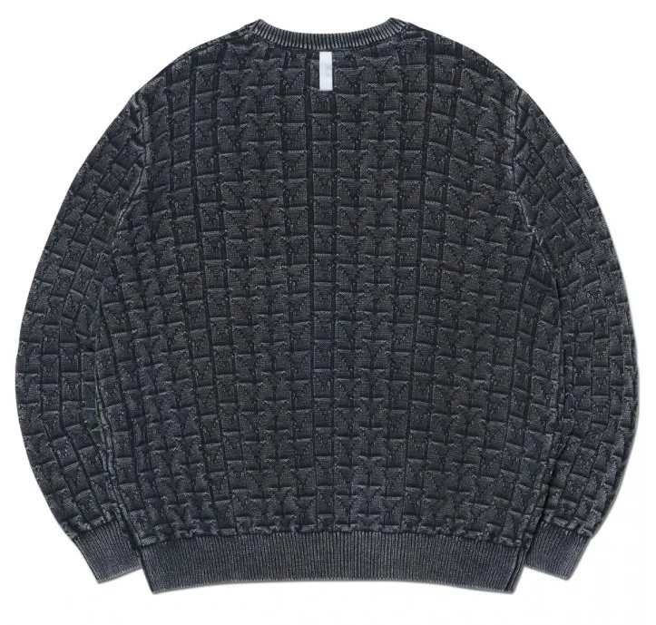 Cable Knit Unisex Street Style Long Sleeves Plain Cotton