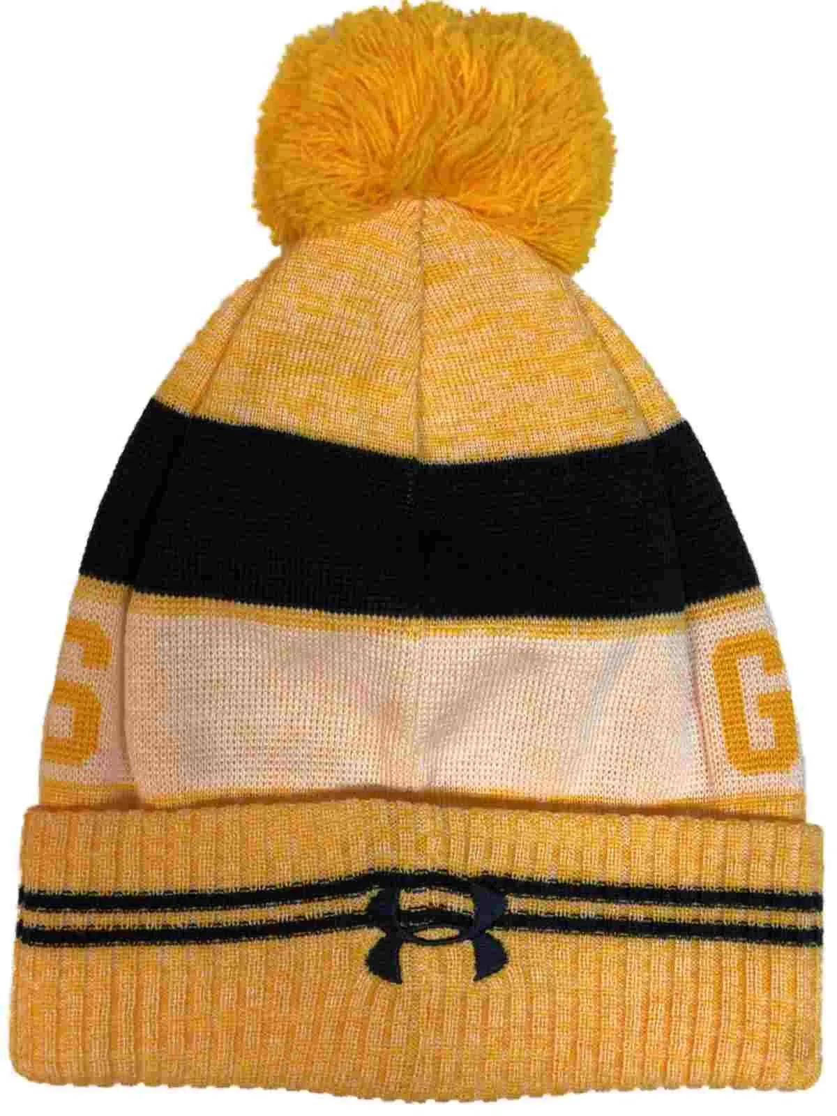 Cal Bears Under Armour Steeltown Yellow Sideline Pom Pom Beanie Hat Cap