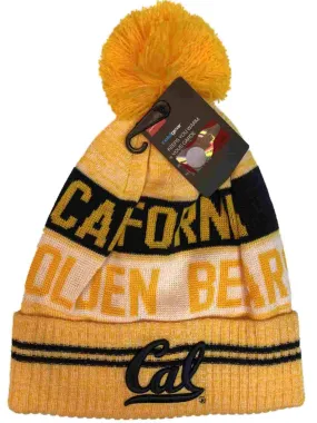 Cal Bears Under Armour Steeltown Yellow Sideline Pom Pom Beanie Hat Cap