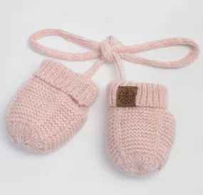 Calikids Cotton Knit Mittens - Rose