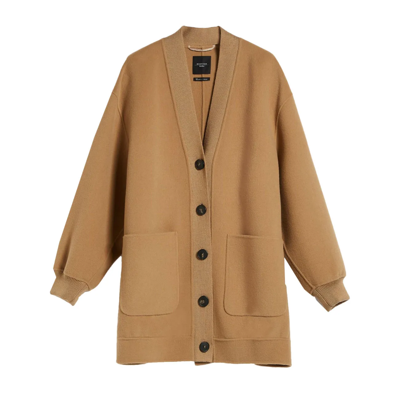 Camel Wool ZELMA Women's Draped Cardigan