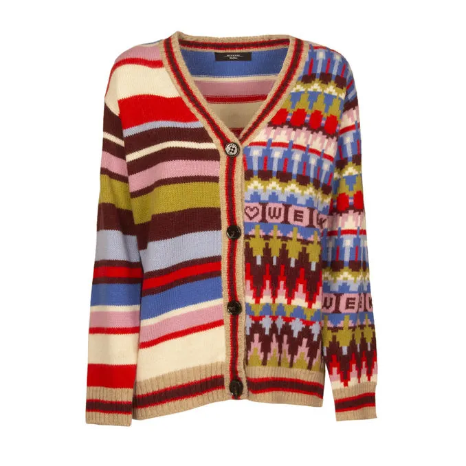 Cardigan Auster Fairisle Patch Women's Sweater