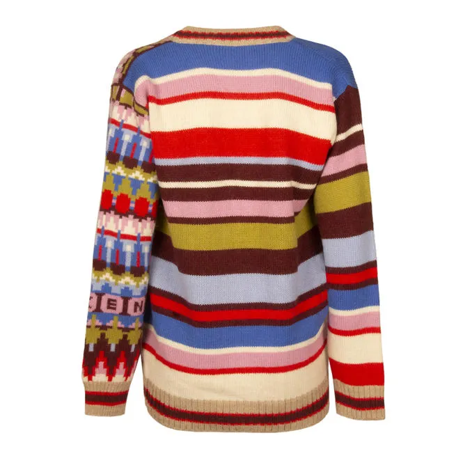 Cardigan Auster Fairisle Patch Women's Sweater