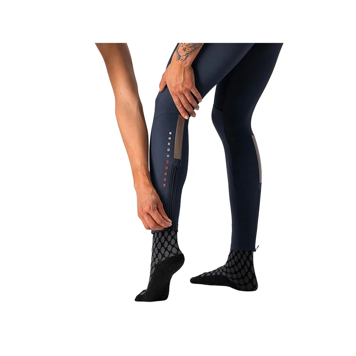 Castelli Blue Bronce Woman Bib Tights