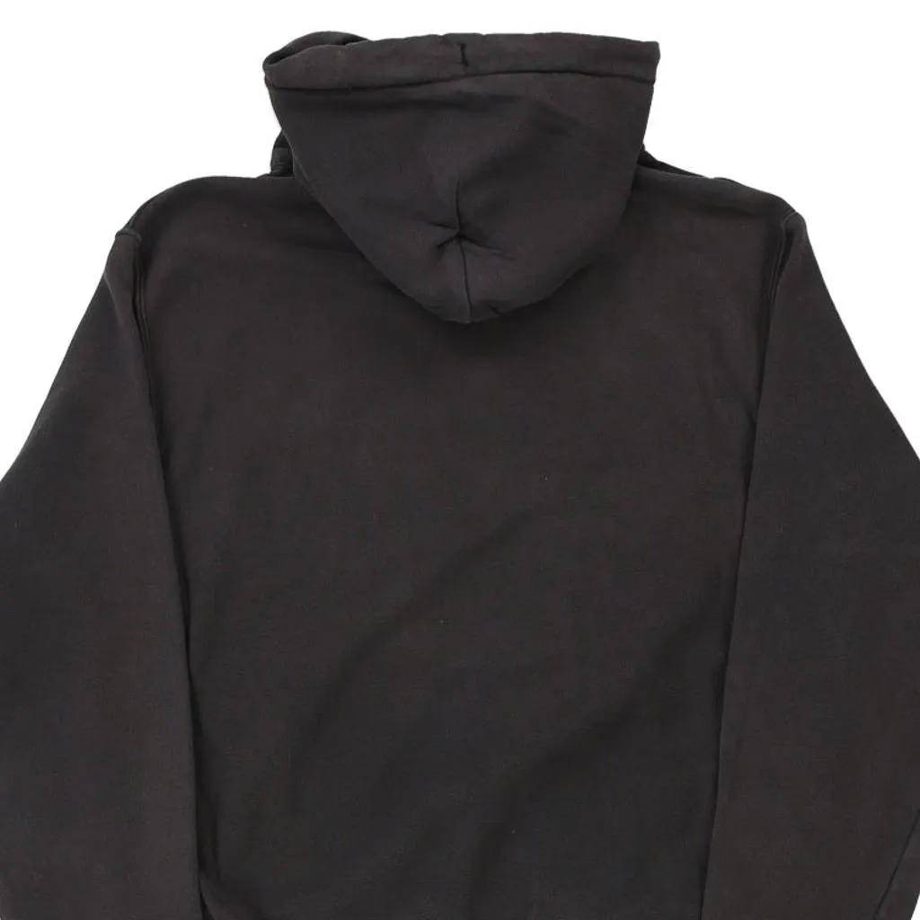 Champion Spellout Hoodie - Medium Black Cotton Blend