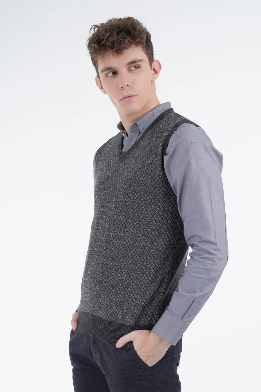 Charcoal Sleeveless Sweater