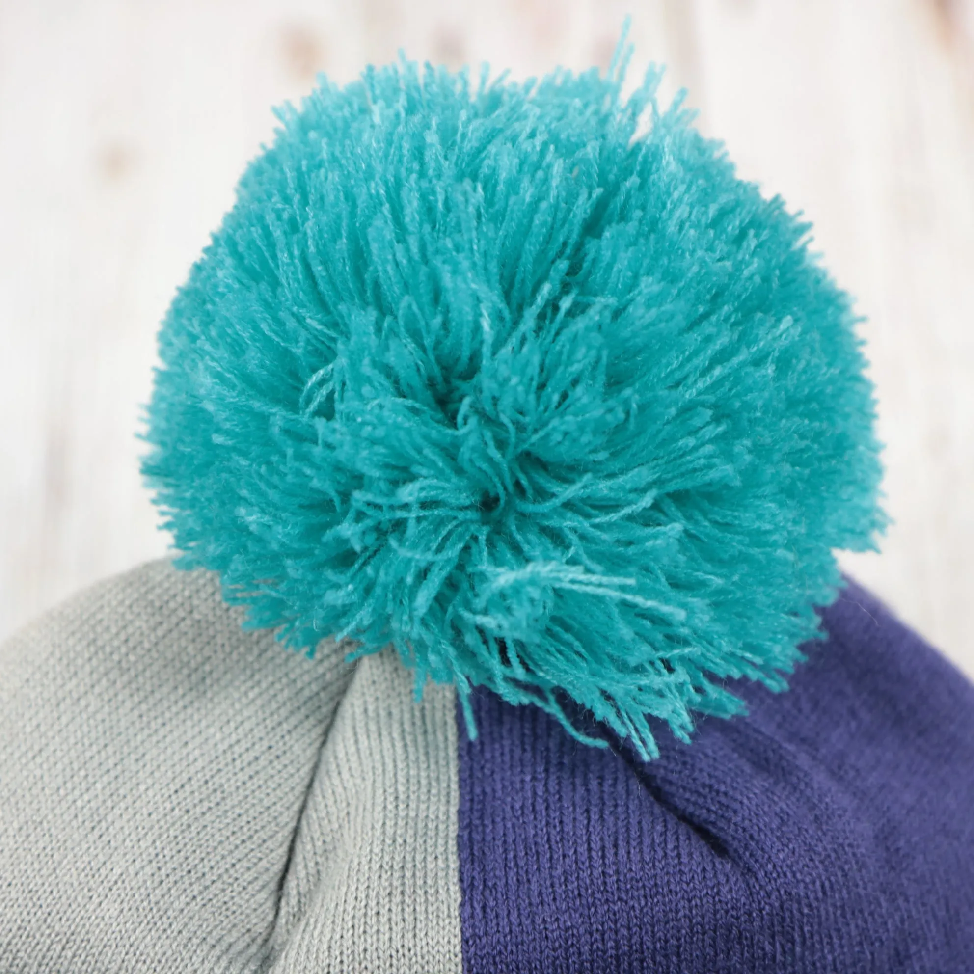 Charlotte Hornets Teal, White, and Black Beanie with Pom Pom