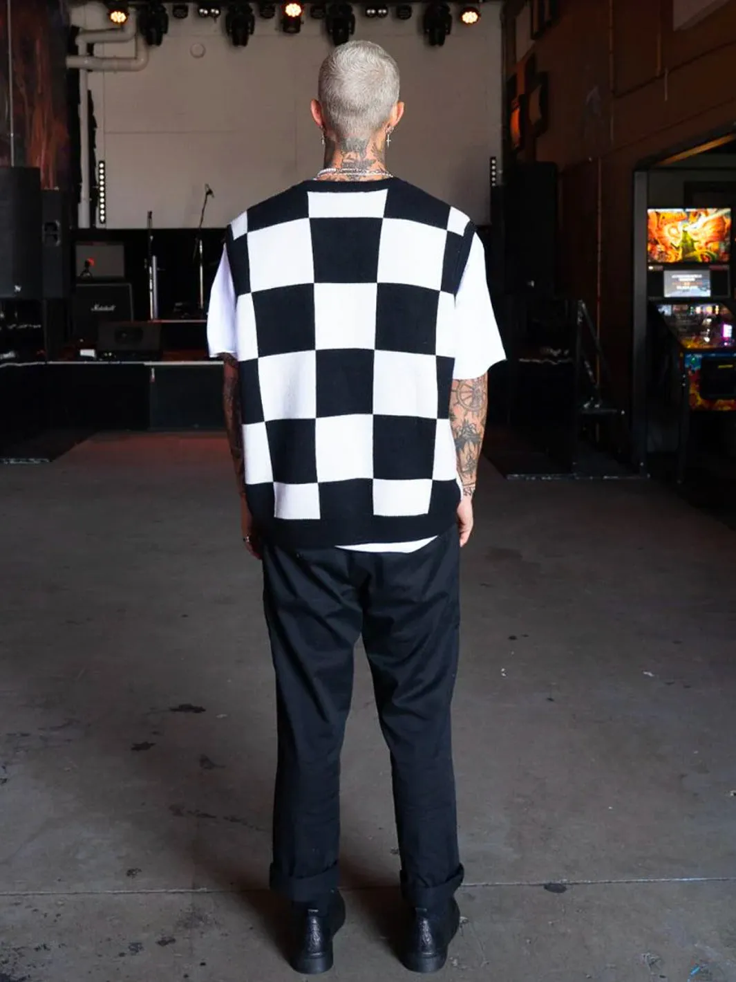 Checkered Knit can be rewritten as Patterned Knitwear for better visibility in Google search results.