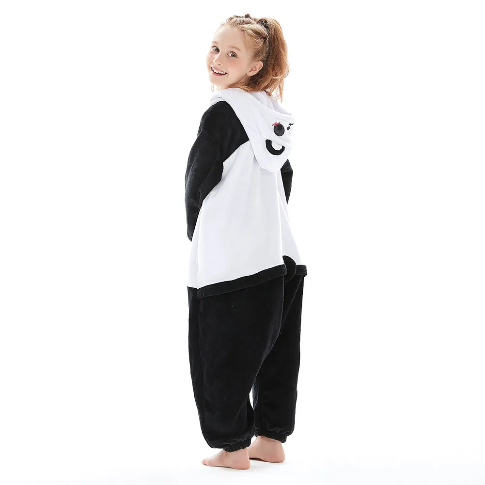 Children Panda Onesies - Kids Flannel Hooded Pajamas - Cartoon Animal Sleepwear