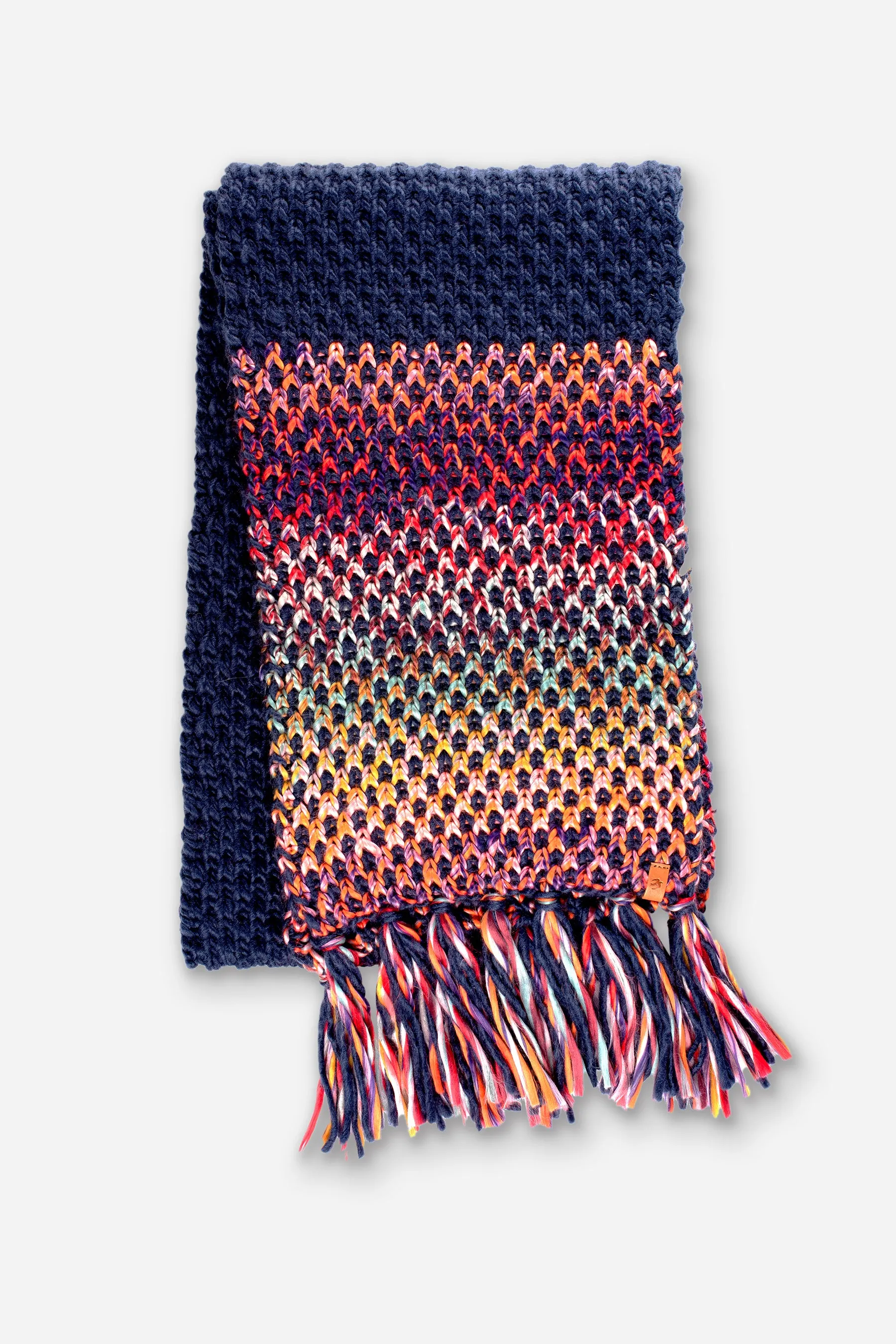 chunky scarf, space dye scarf