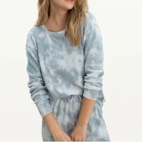 Cloud Thermal Tie Dye Sweatshirt - Mint