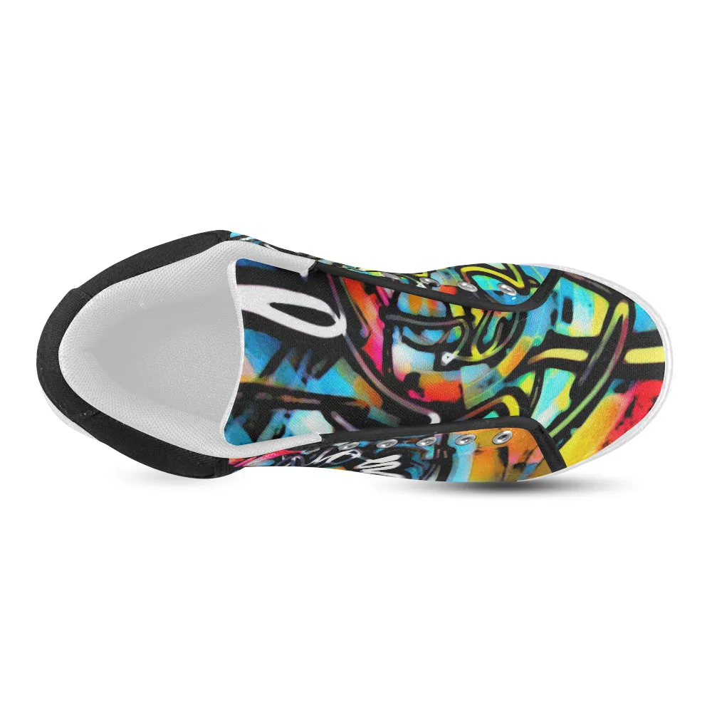 Colorful Streetart Men's Chukka Sneakers.