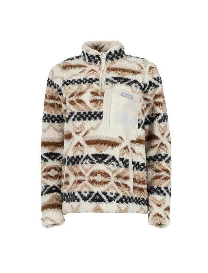 Columbia West Bend Sherpa Pullover - Chalk Checkered Peaks