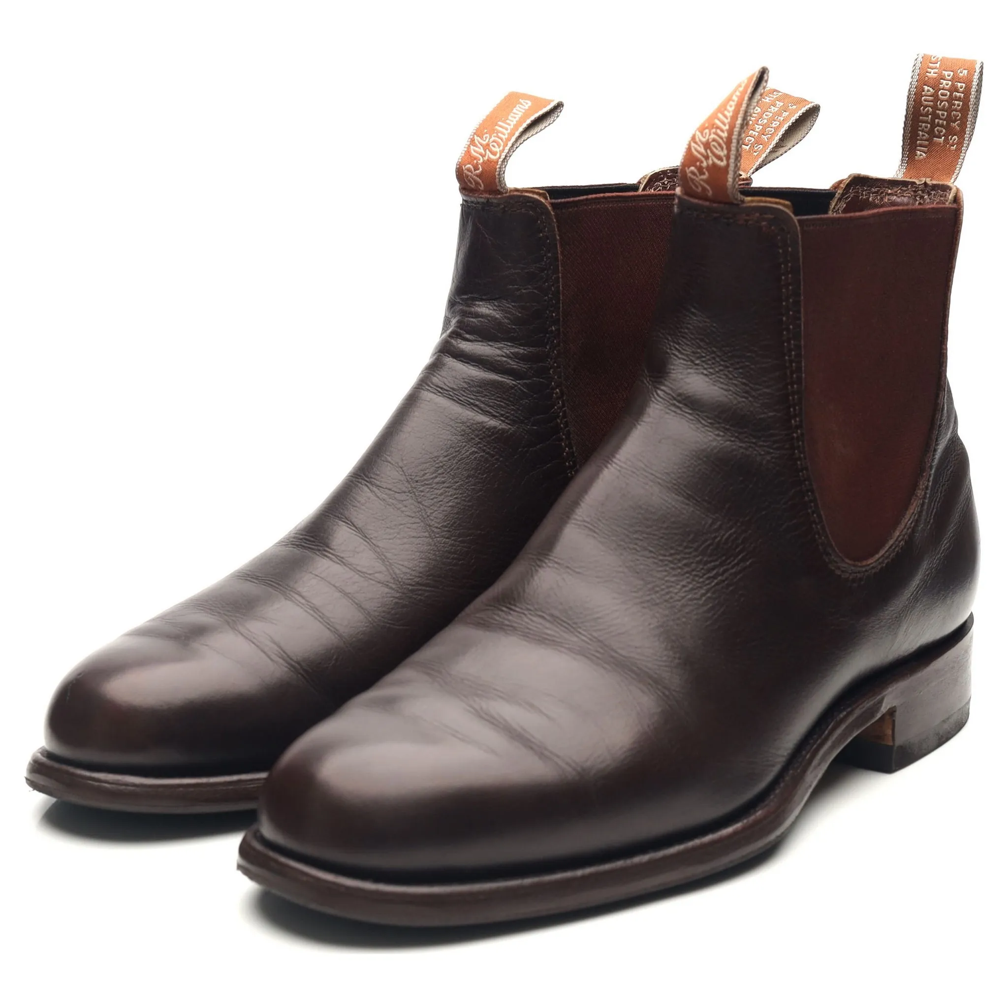 'Comfort Turnout' Dark Brown Leather Chelsea Boots UK 8 G