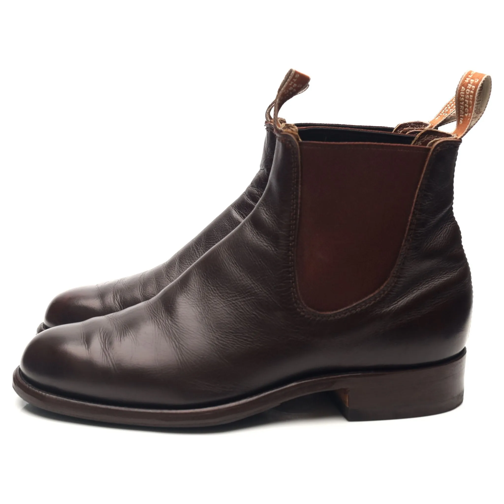 'Comfort Turnout' Dark Brown Leather Chelsea Boots UK 8 G