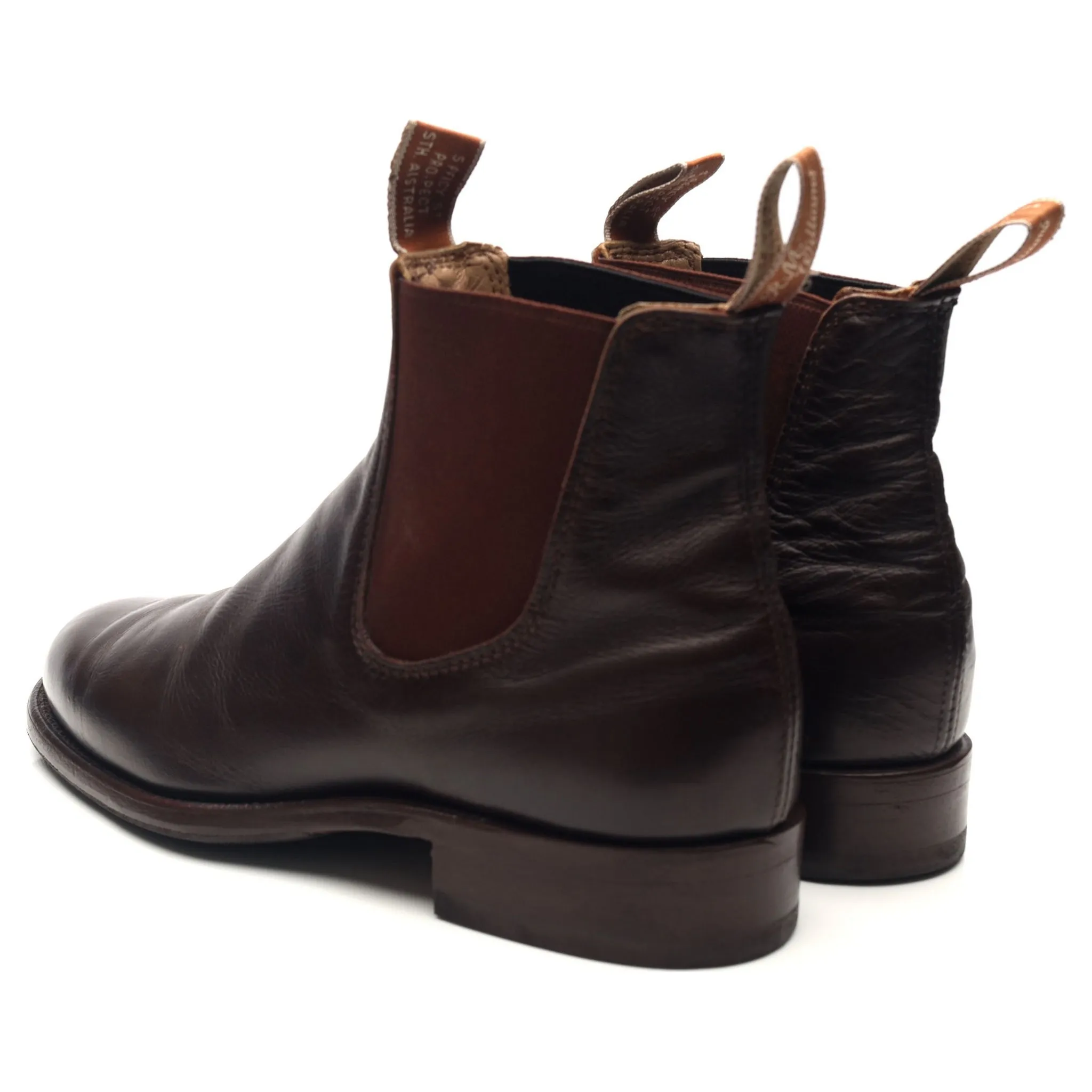 'Comfort Turnout' Dark Brown Leather Chelsea Boots UK 8 G