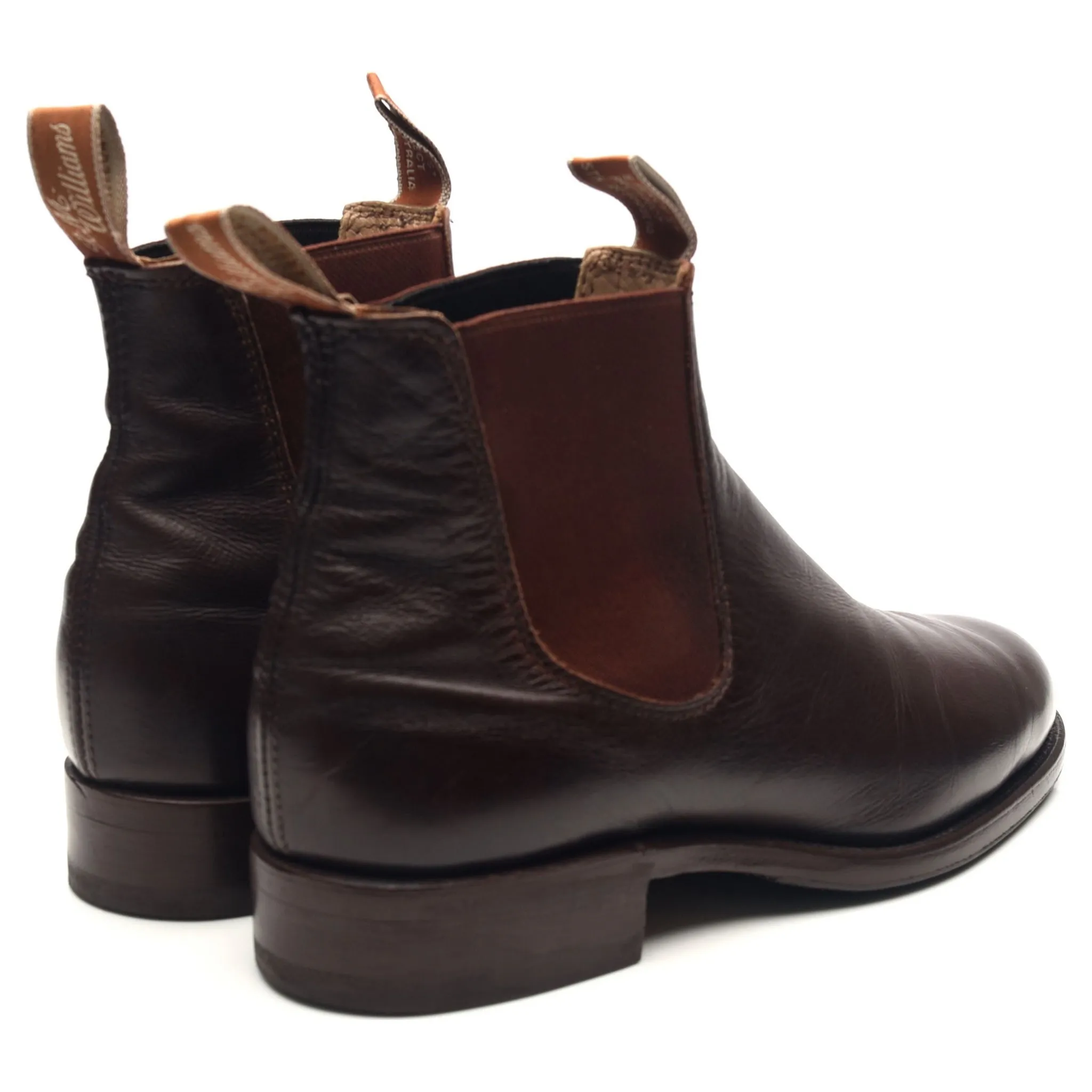 'Comfort Turnout' Dark Brown Leather Chelsea Boots UK 8 G