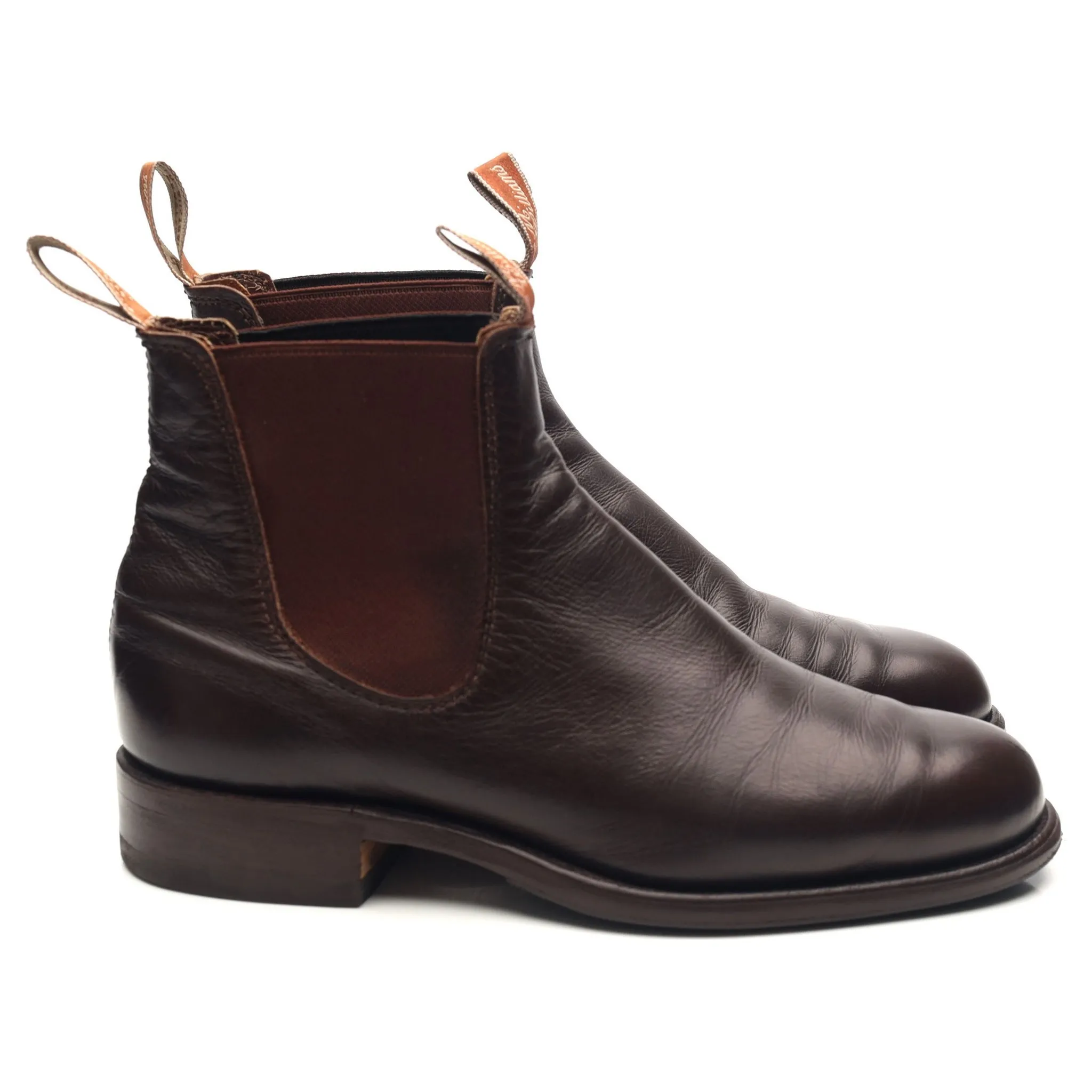 'Comfort Turnout' Dark Brown Leather Chelsea Boots UK 8 G