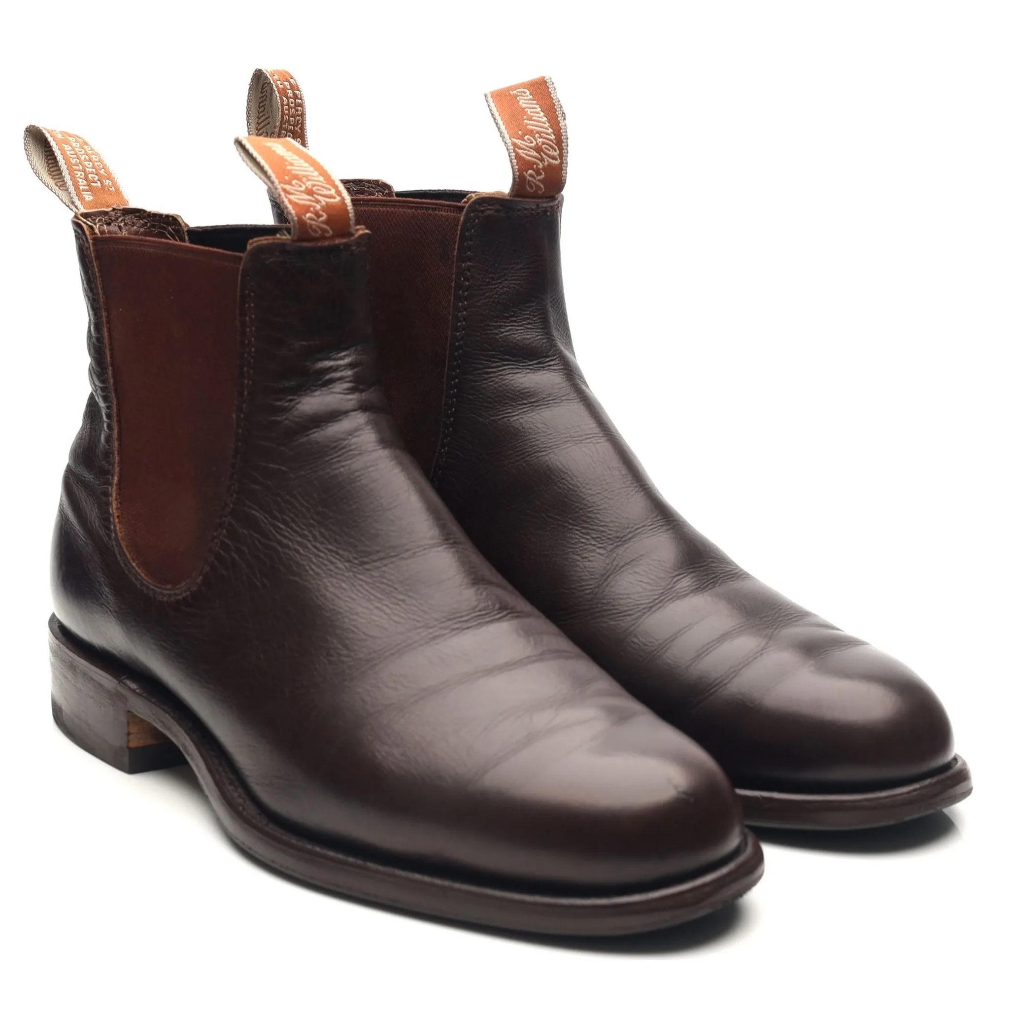 'Comfort Turnout' Dark Brown Leather Chelsea Boots UK 8 G