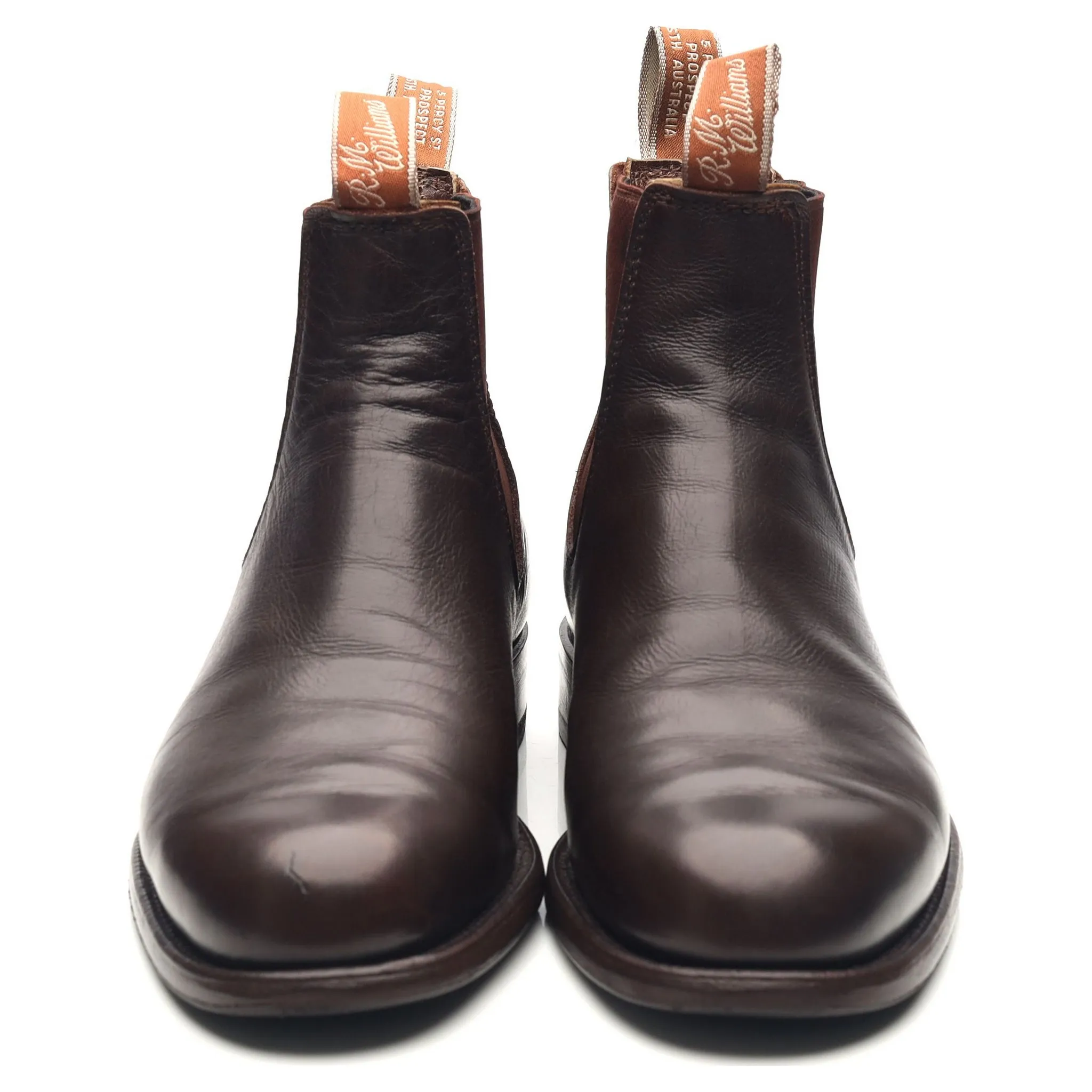 'Comfort Turnout' Dark Brown Leather Chelsea Boots UK 8 G