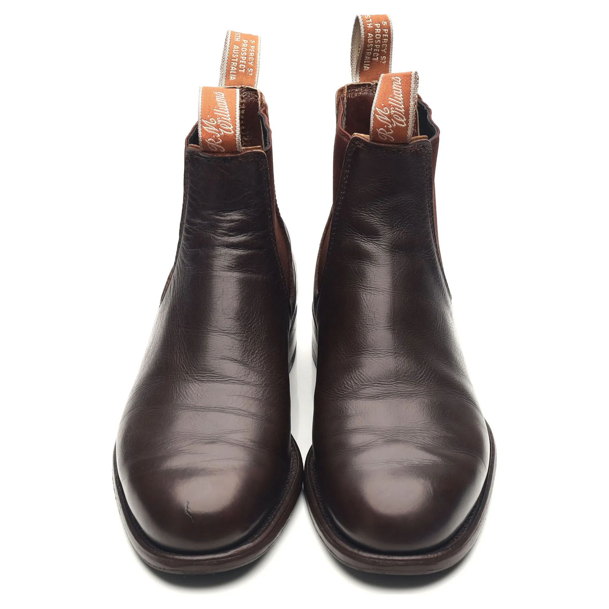 'Comfort Turnout' Dark Brown Leather Chelsea Boots UK 8 G