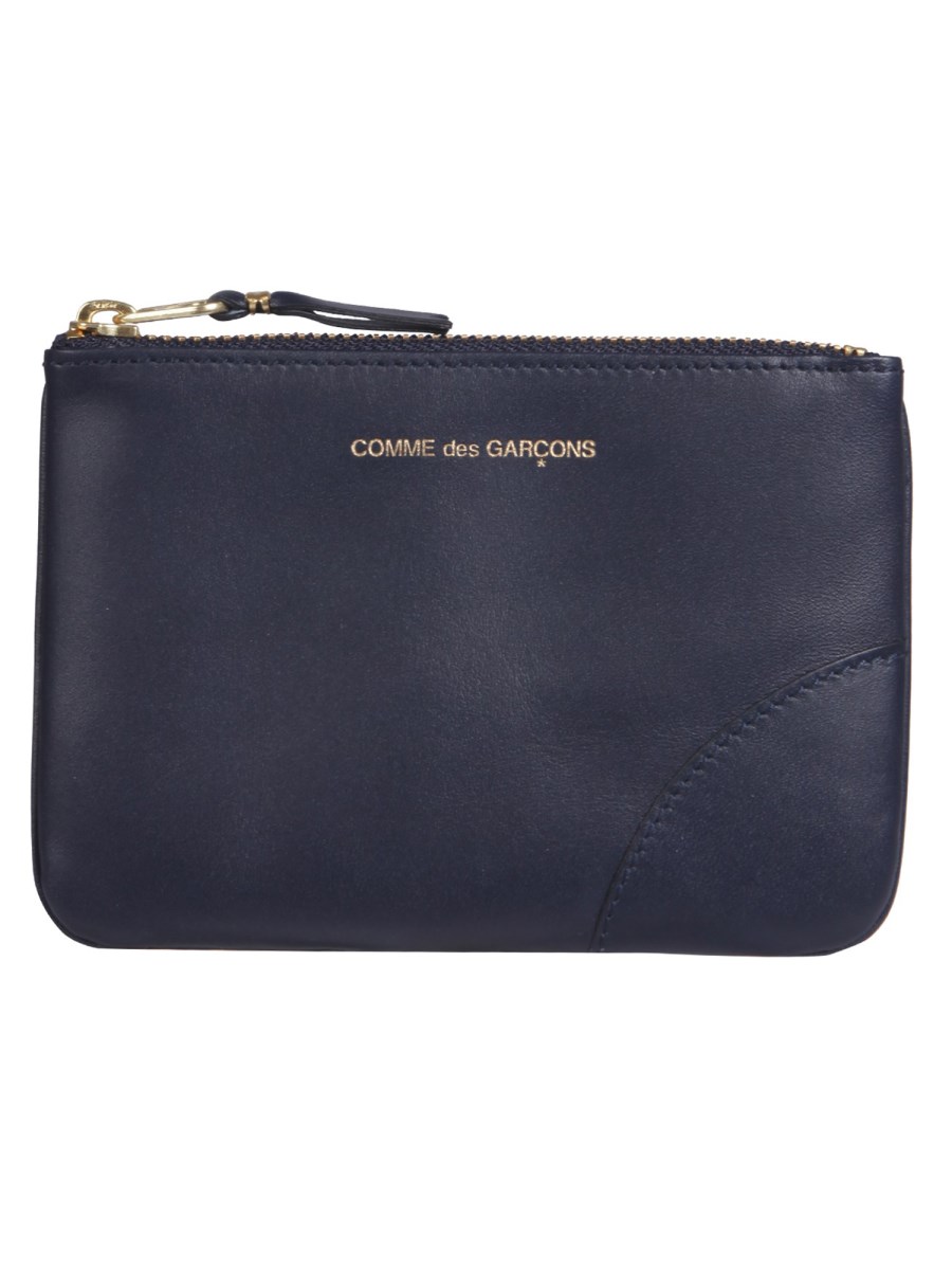 COMME DES GARCONS WALLET    SMALL LEATHER CLUTCH WITH ZIPPER