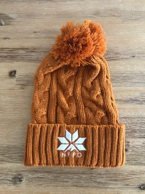 Copper Pom Pom Beanie