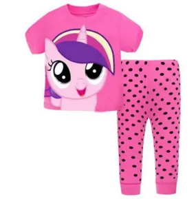 Cotton Kids Girls Pajamas Nightwear Set - Cartoon Design