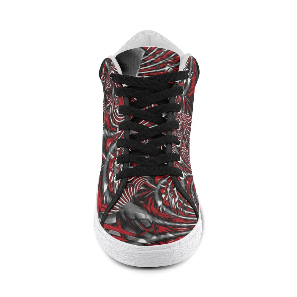 Crimson Burst Men's Chukka Sneakers