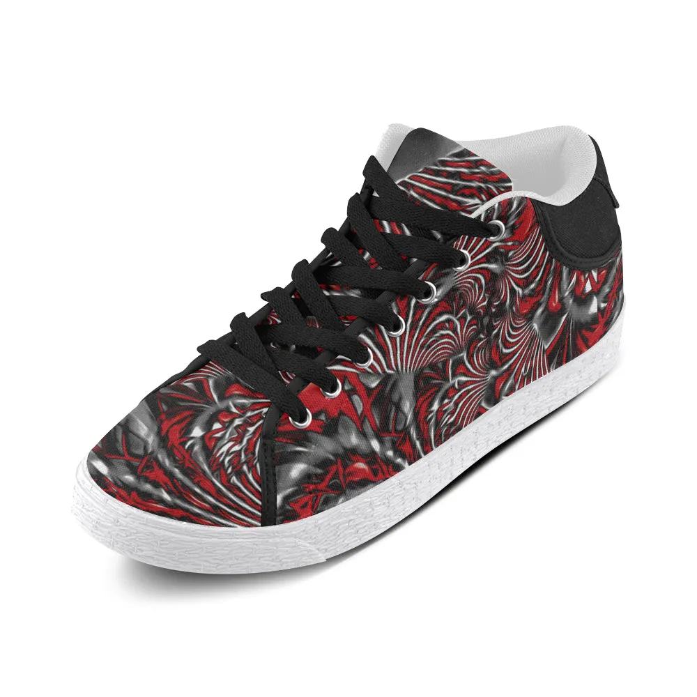 Crimson Burst Men's Chukka Sneakers