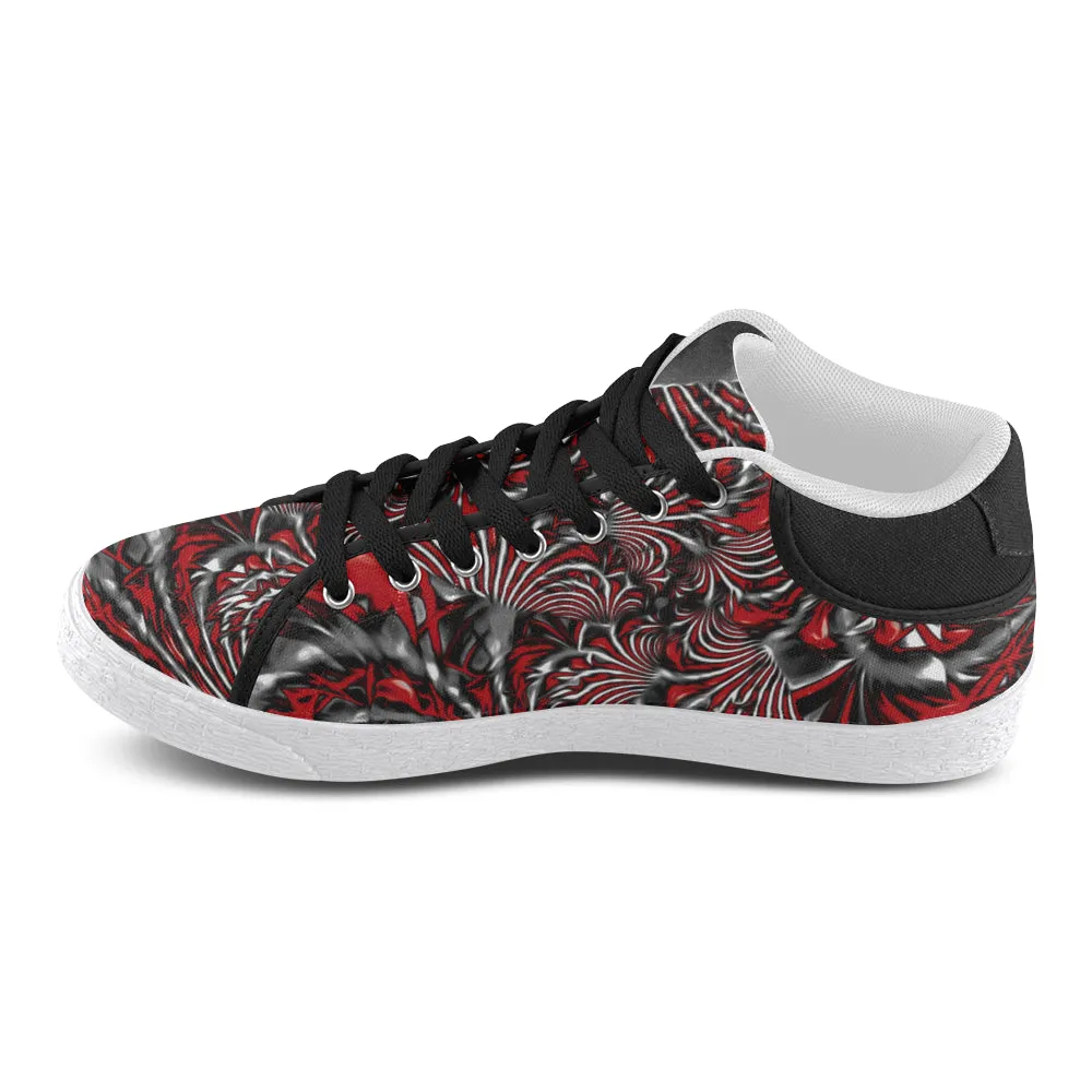 Crimson Burst Men's Chukka Sneakers