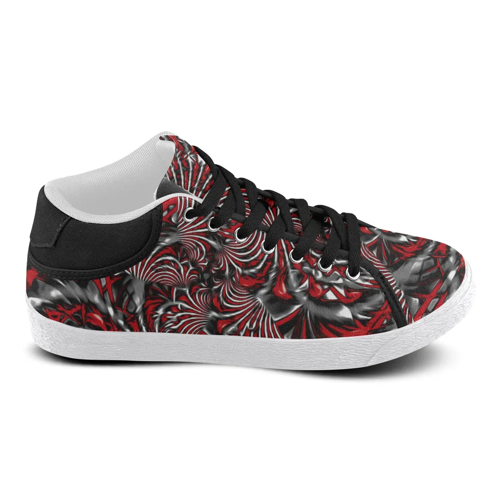 Crimson Burst Men's Chukka Sneakers