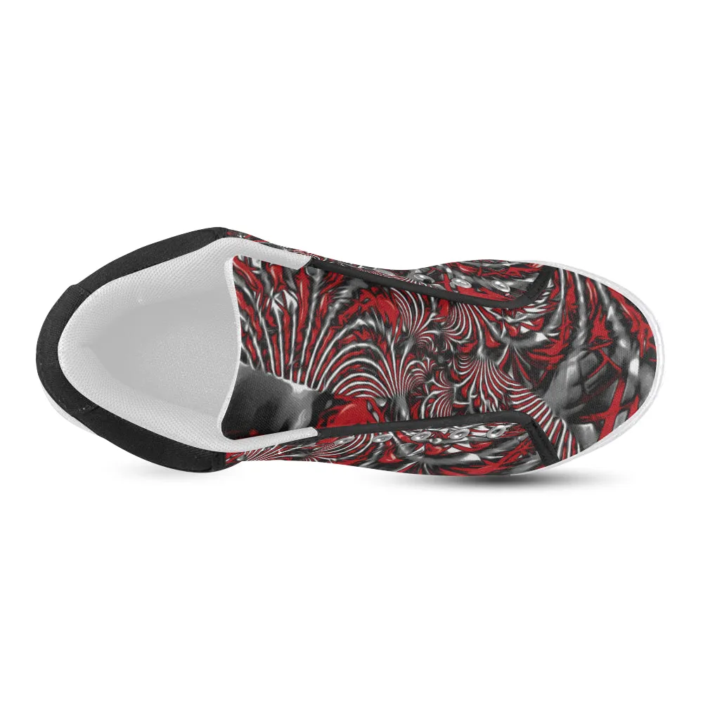 Crimson Burst Men's Chukka Sneakers