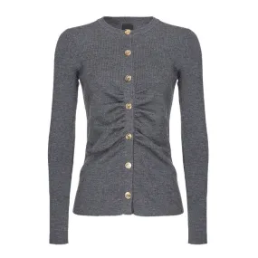 Dark Grey Woman Cardigan - EVELIGNESE