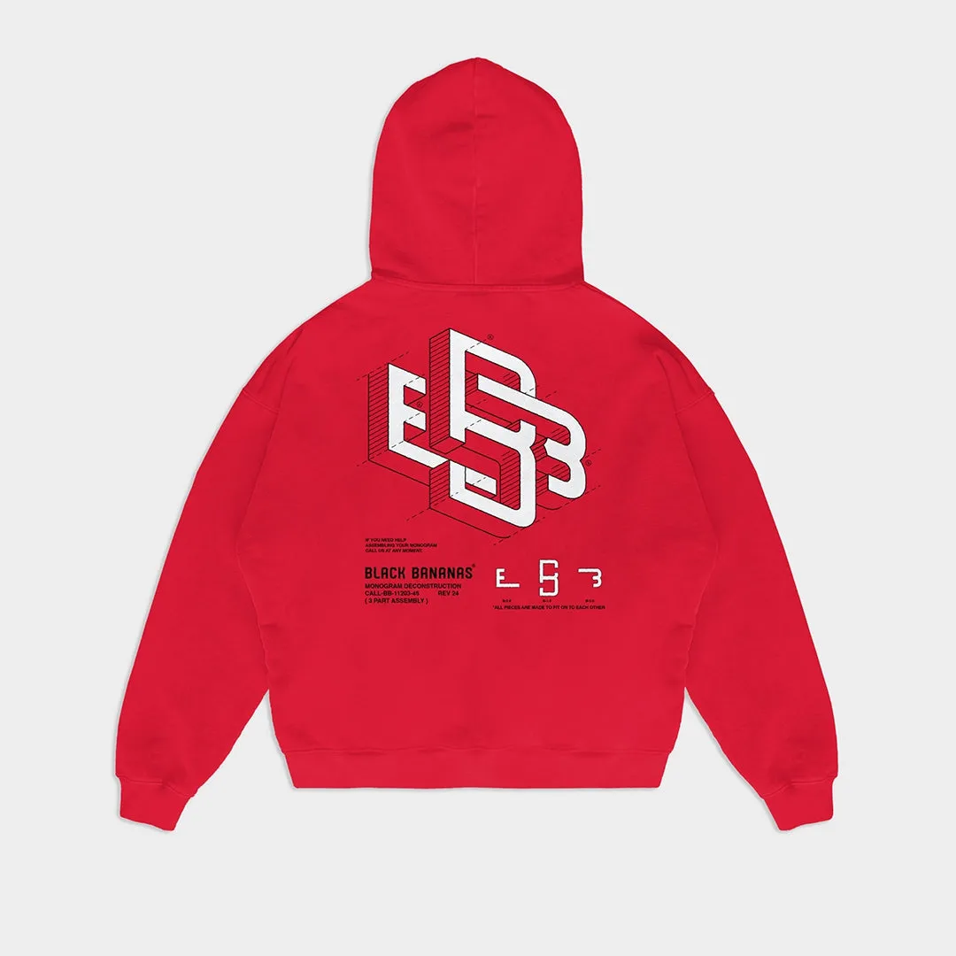 DECONSTRUCTION HOODIE | Red